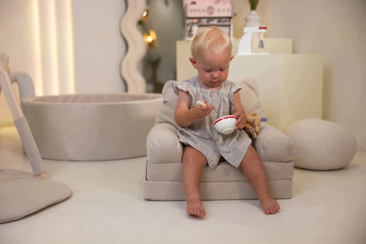 Fotelik Piankowy Dla Dzieci Rozkładany Sofa Pufa Fotel Dziecięcy Miękki