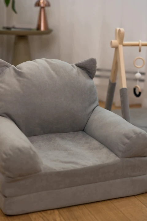 Fotelik Piankowy Dla Dzieci Rozkładany Sofa Pufa Fotel Dziecięcy Miękki