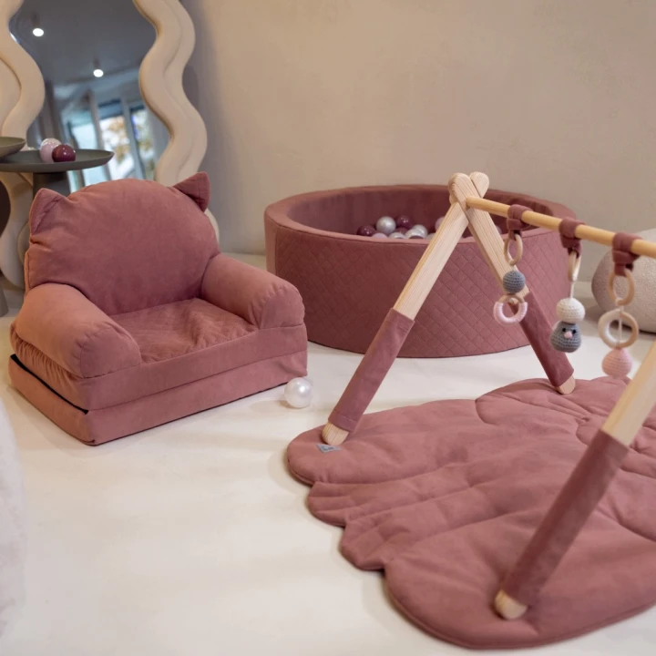 Fotelik Piankowy Dla Dzieci Rozkładany Sofa Pufa Fotel Dziecięcy Miękki