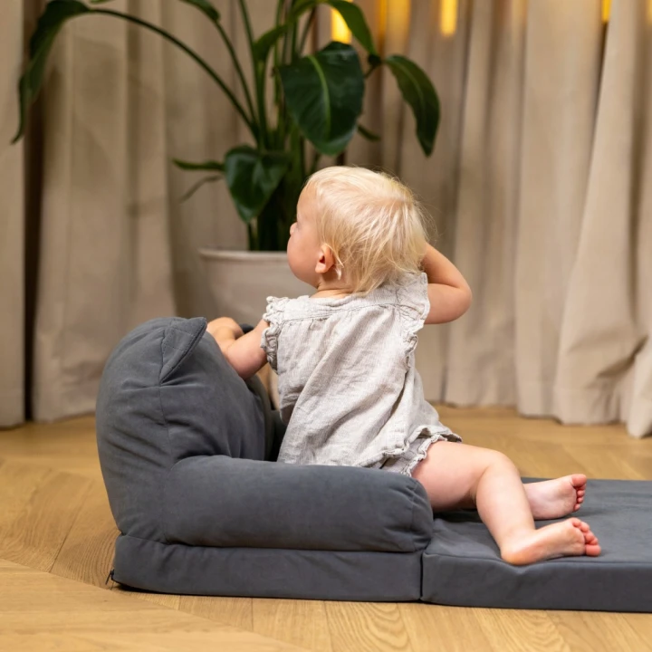 Fotelik Piankowy Dla Dzieci Rozkładany Sofa Pufa Fotel Dziecięcy Miękki