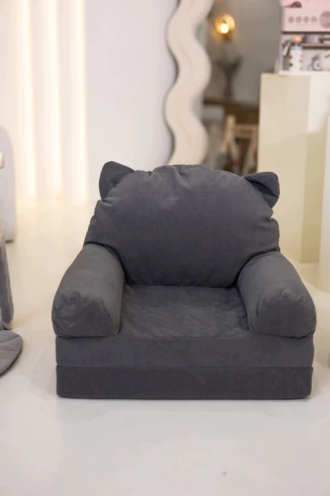Fotelik Piankowy Dla Dzieci Rozkładany Sofa Pufa Fotel Dziecięcy Miękki