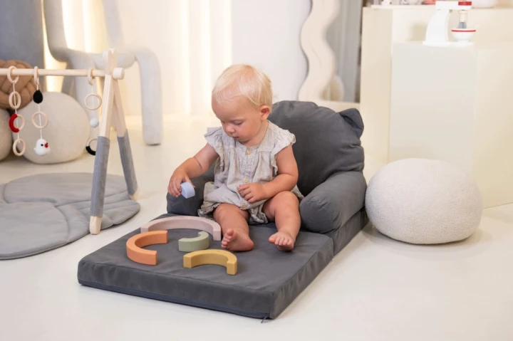 Fotelik Piankowy Dla Dzieci Rozkładany Sofa Pufa Fotel Dziecięcy Miękki